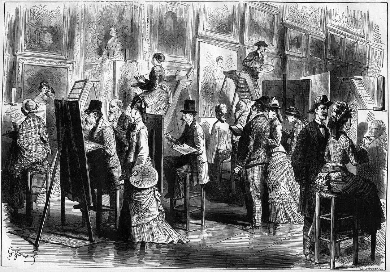 Amateurmaler im Louvre von Unknown artist