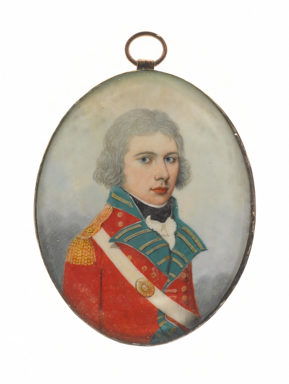 Ein Offizier des 36. (Herefordshire) Regiments, möglicherweise Fähnrich William Tunstall von Unknown artist