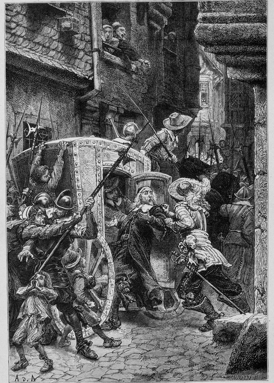 Verhaftung von Brousel (Anfänge der Fronde) in „Histoire de France“ von Guizot von Unknown artist