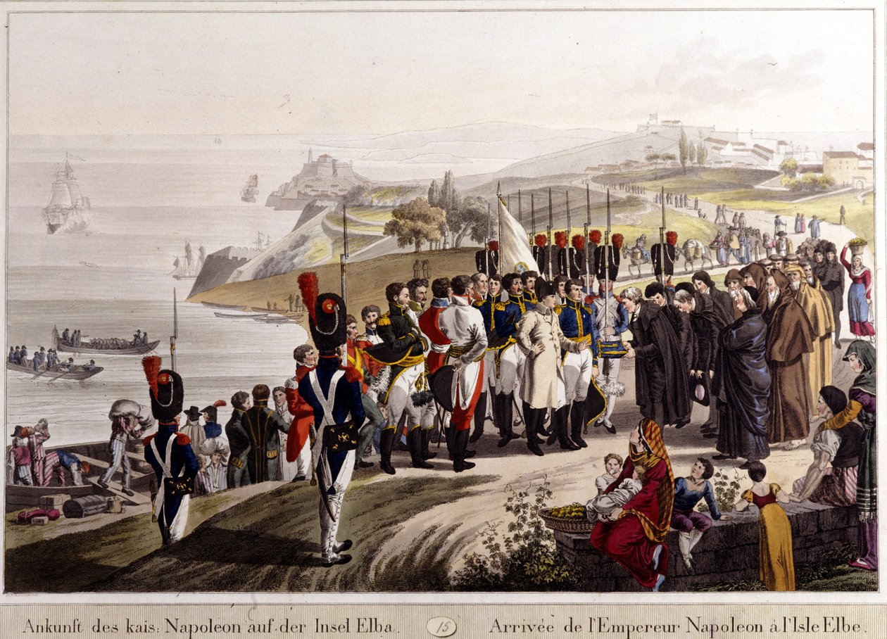 Ankunft Napoleons auf der Insel Elba von Unknown artist