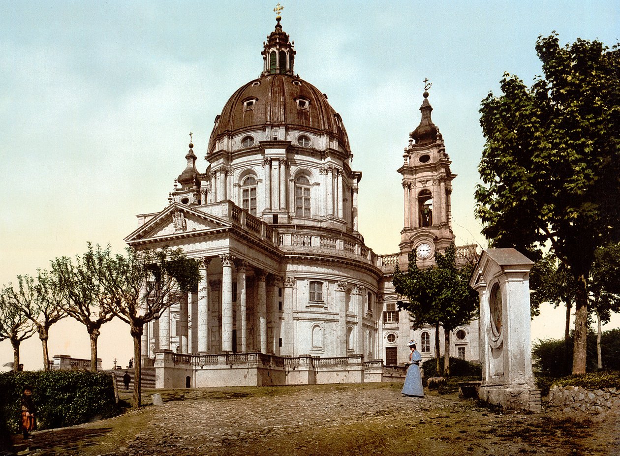 Basilika della Superga (Basilika von Superga) in Turin (Torino) in Italien im Jahr 1890 von Unknown artist
