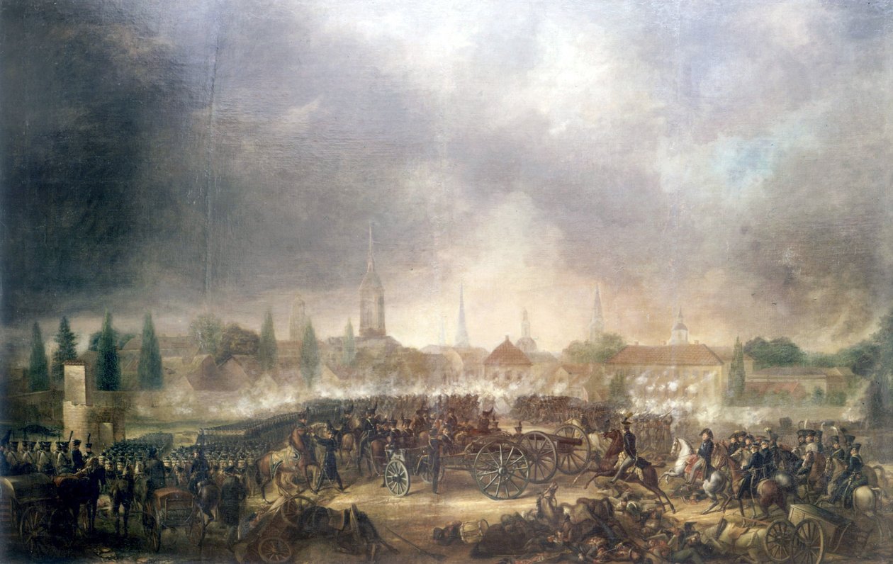 Schlacht von Leipzig (Völkerschlacht), 16.-19. Oktober von Unknown artist