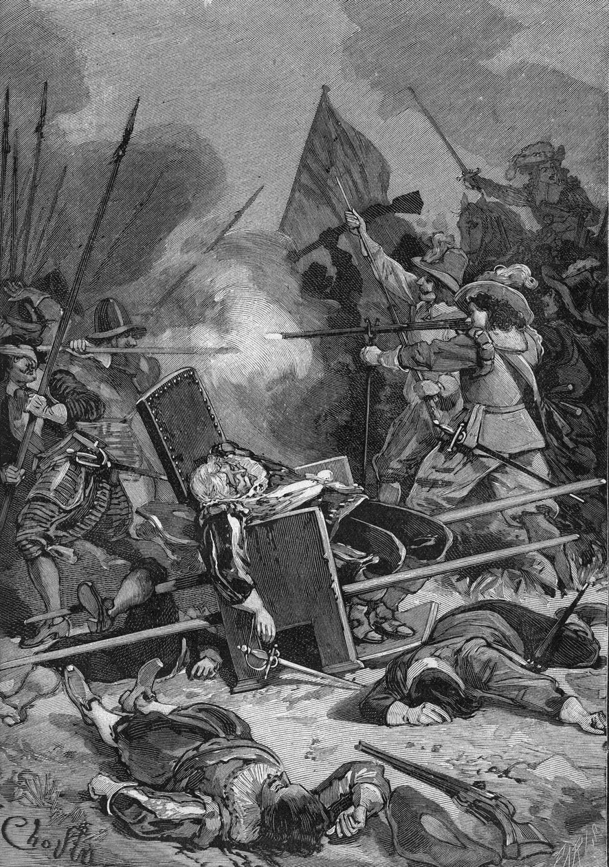 Schlacht von Rocroy (Rocroi) von Unknown artist