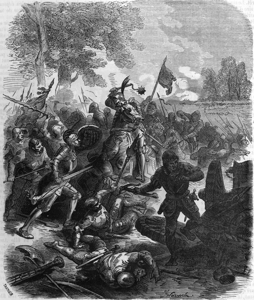 Schlacht von Saint-Aubin-du-Cormier, 27. Juli von Unknown artist
