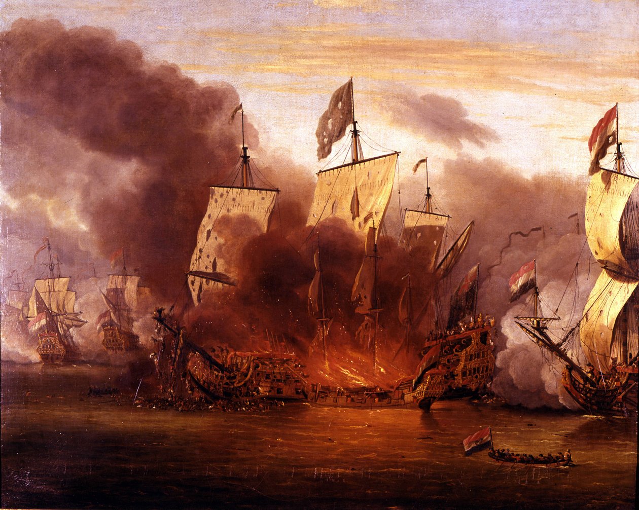 Schlacht von Solebay: 07.06.1672 von Unknown artist