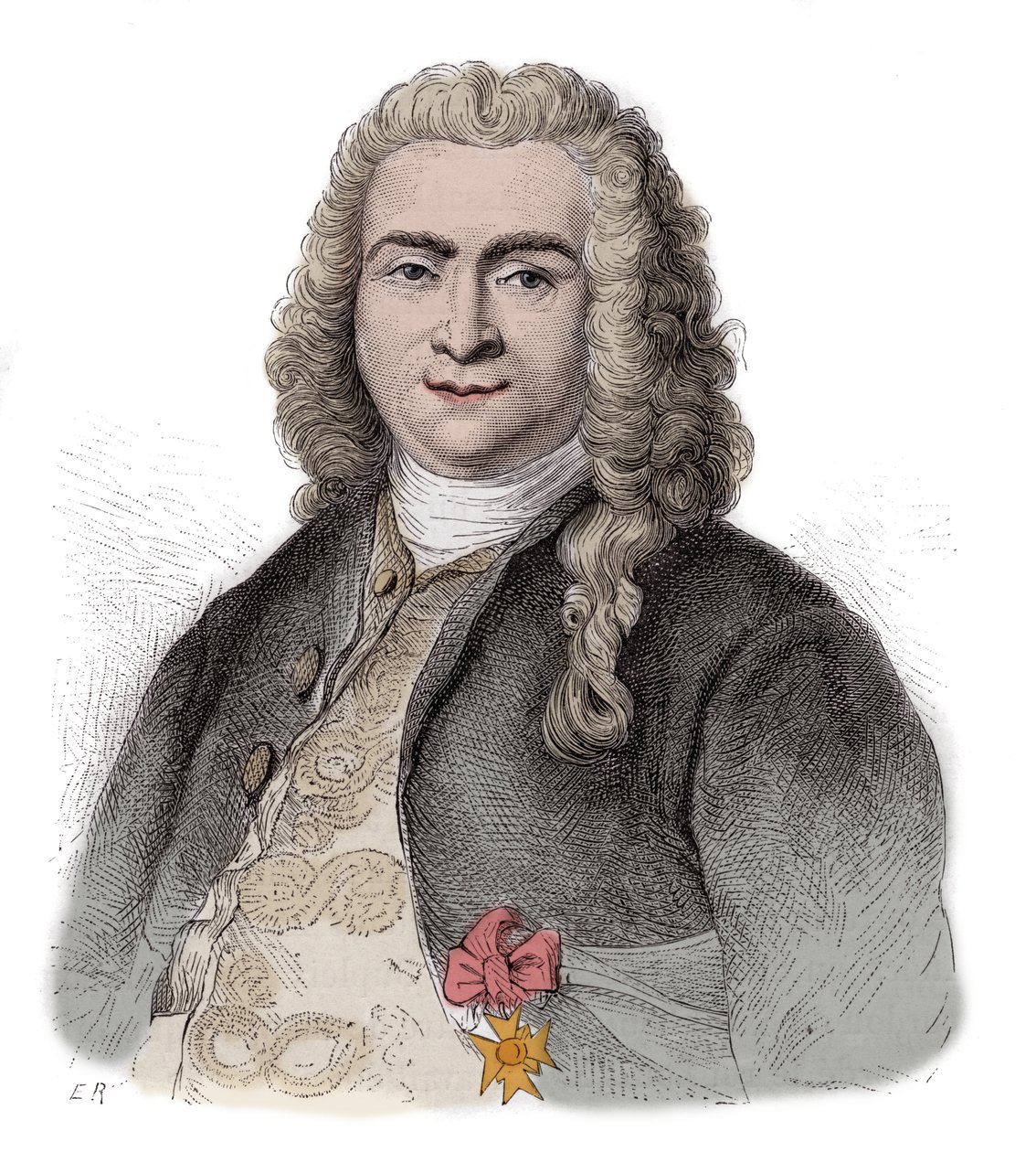 Bertrand Francois Mahe de La Bourdonnais (1699-1753), französischer Admiral, Verwalter im Dienst der Compagnie française des Indes Orientales und Gouverneur von Mascareignes - Bertrand-Francois Mahe de la Bourdonnais (1699-1753) - Kapitän in französischen  von Unknown artist