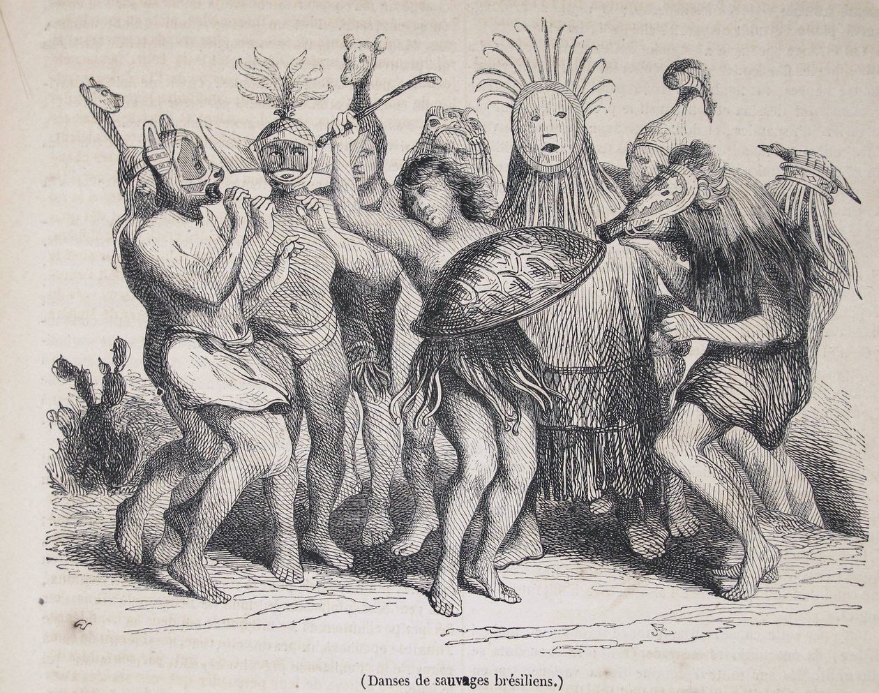 Brasilianische Eingeborene tanzen, aus Le Magasin Pittoresque von Unknown artist