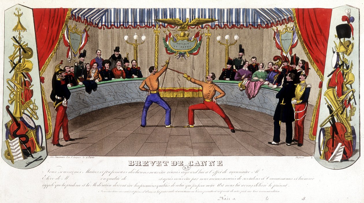 Patent für einen Gehstock von Unknown artist