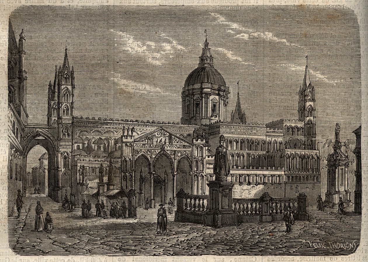 Kathedrale von Palermo - Duomo di Palermo - Gravur in 