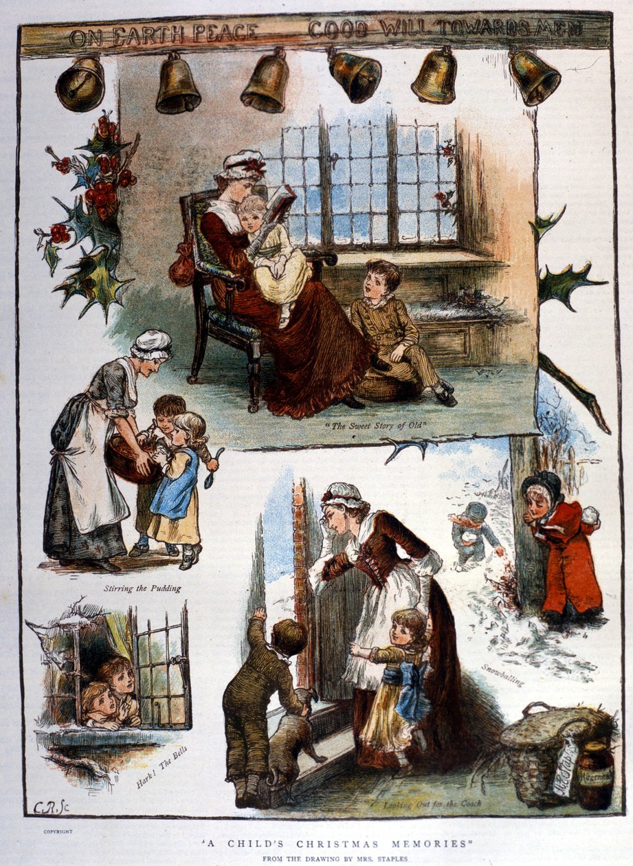Weihnachtserinnerungen, Gravur von Unknown artist