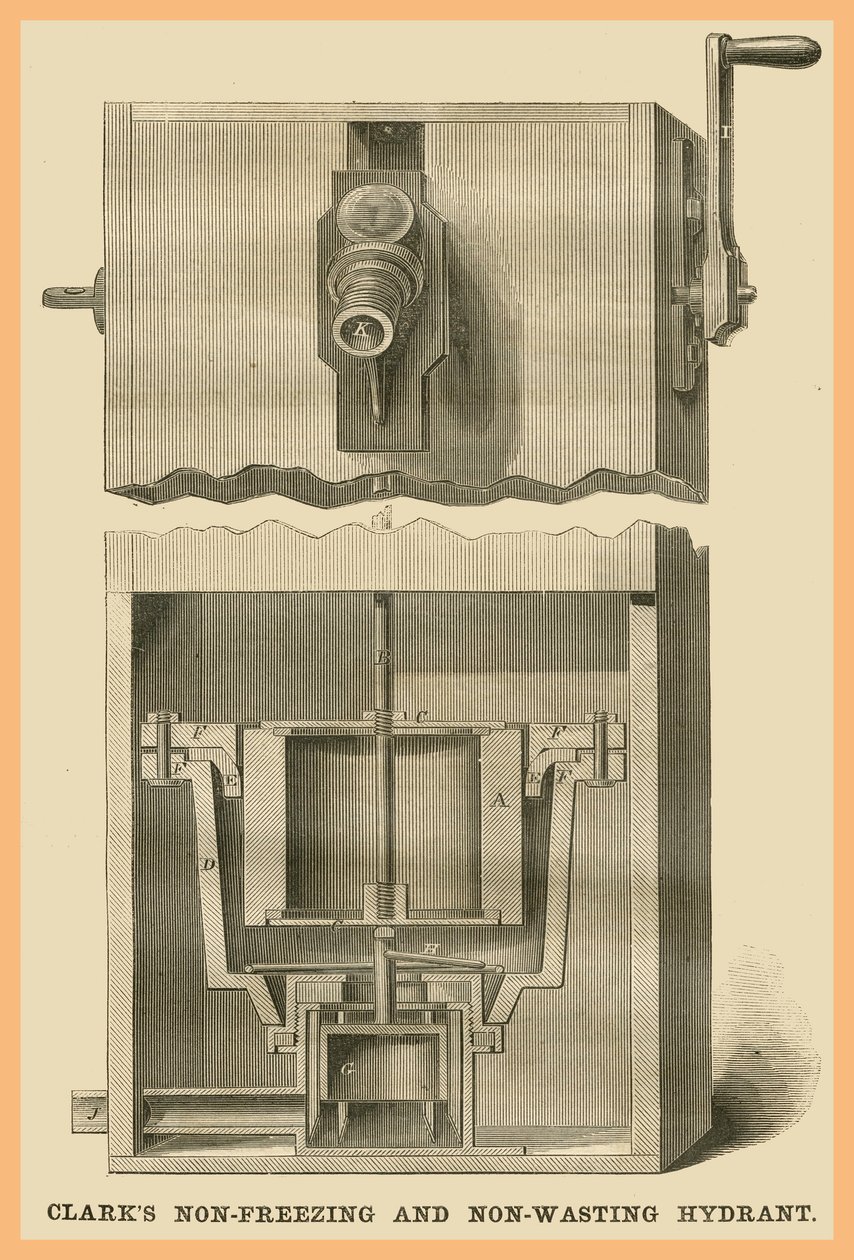 Clarks nicht einfrierender - nicht verschwendender Hydrant von Unknown Artist