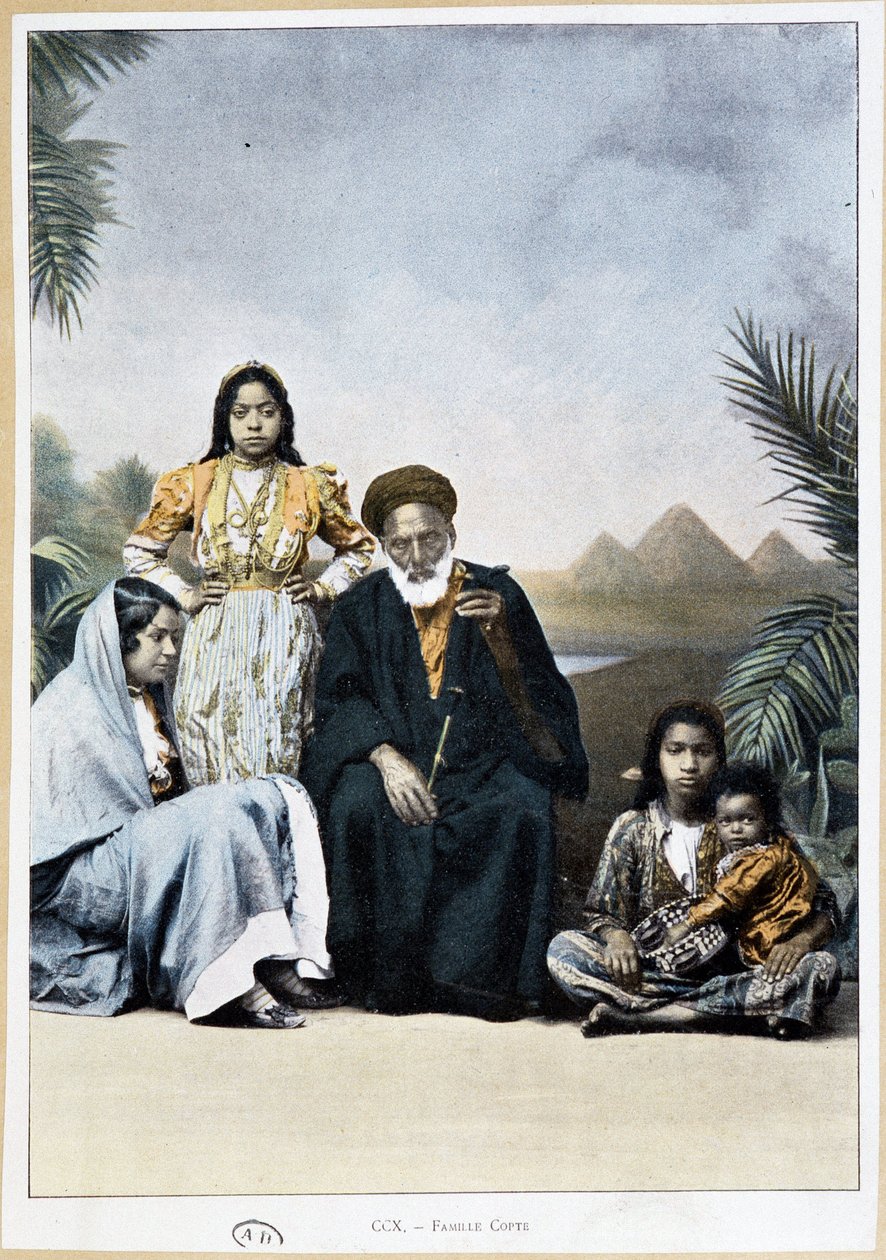 Koptische Familie in Ägypten von Unknown artist