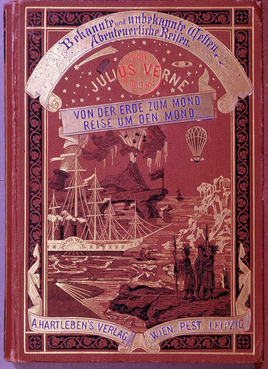 Buchumschlag eines Buches von Jules Verne auf Deutsch von Unknown artist