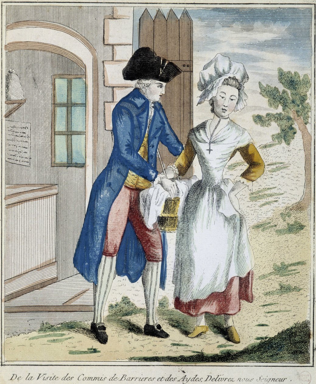 Zoll: Barriere-Steuer - Karikatur um 1800 von Unknown artist