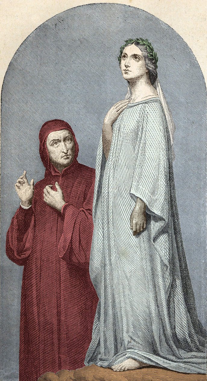 Dante und Beatrice von Unknown artist
