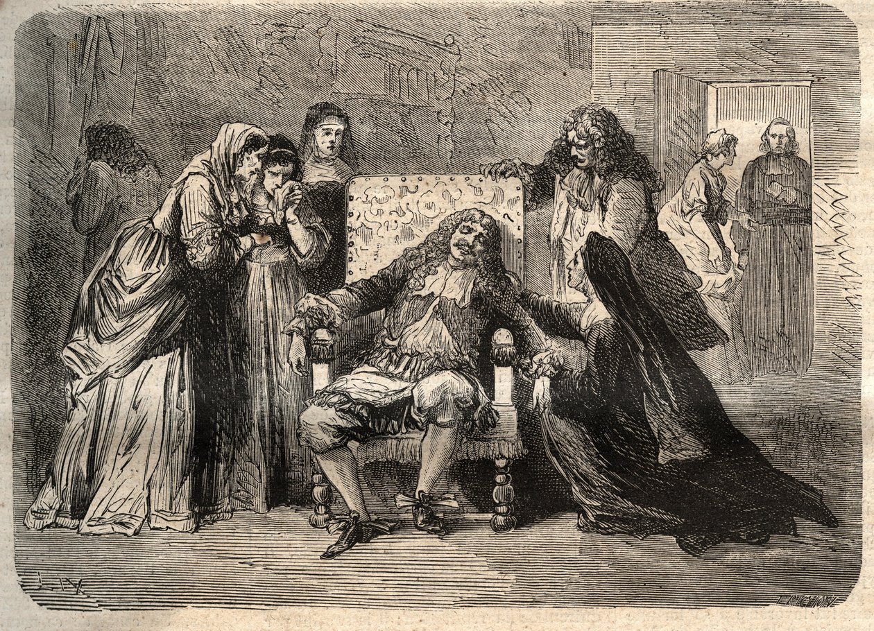Tod von Molière - Tod von Jean Baptiste Poquelin, genannt Molière (1622-1673), 17. Februar von Unknown artist