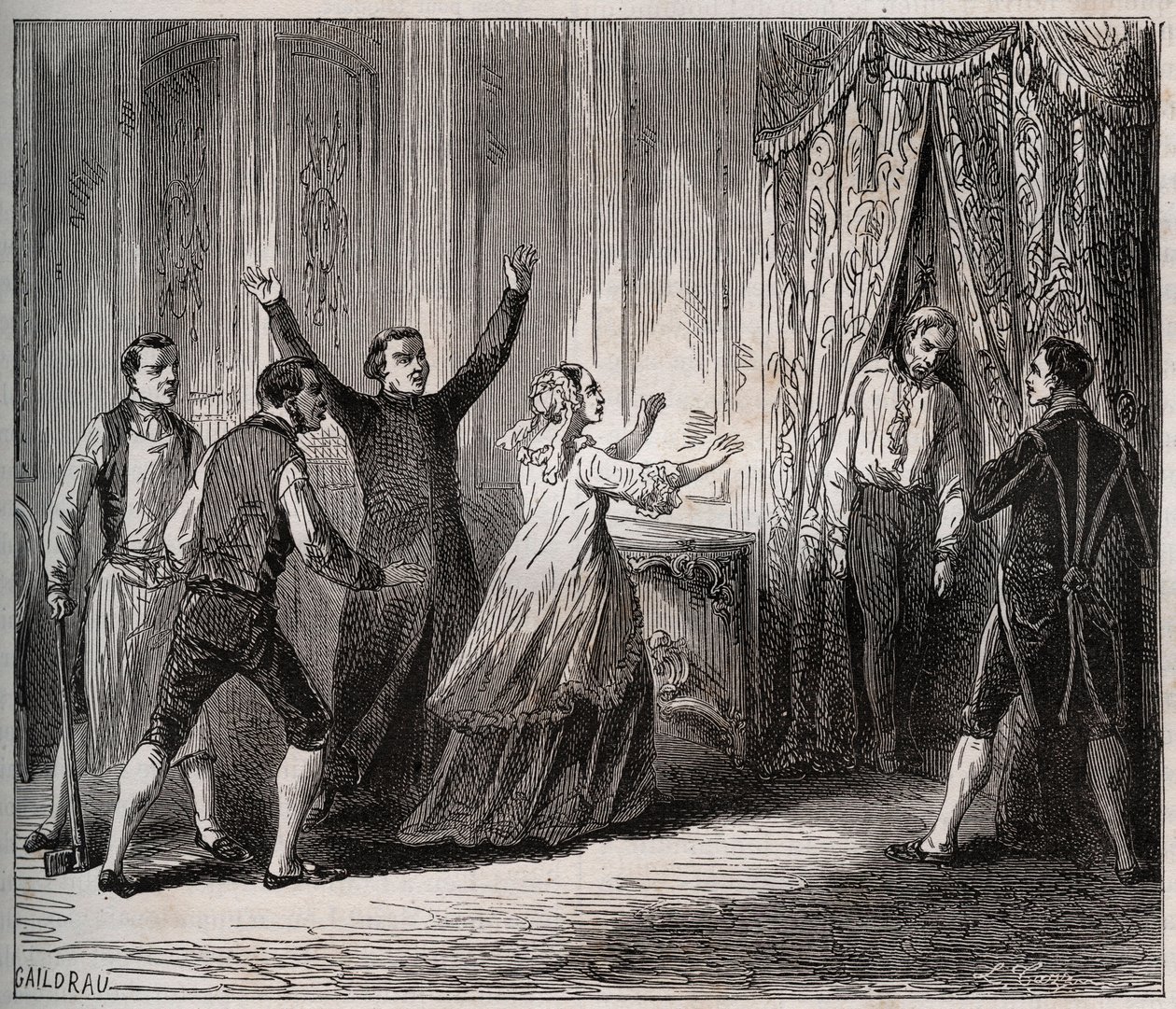 Tod des Prinzen von Condé (Louis VI Henri de Bourbon Condé) von Unknown artist