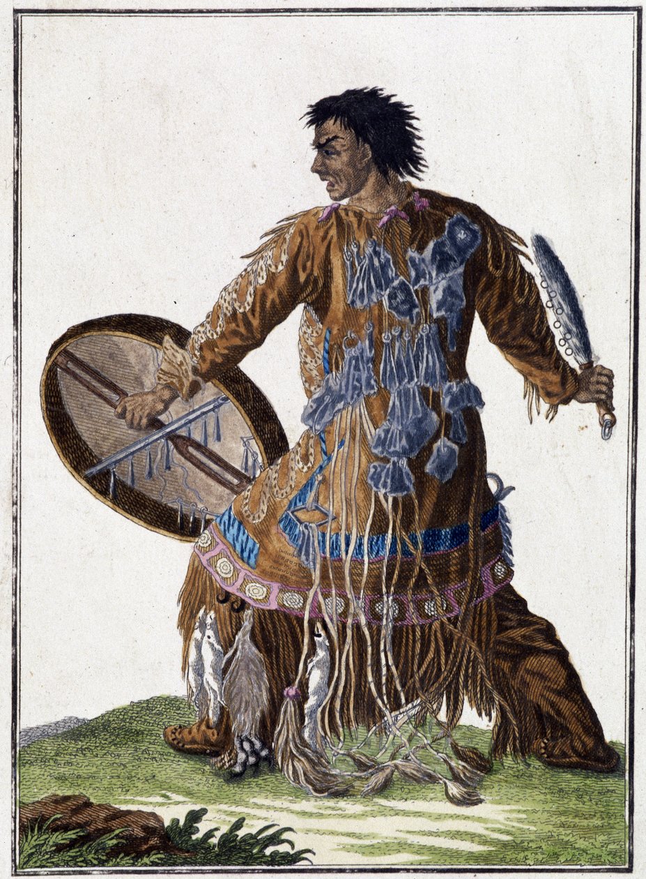 Devin (Schamane) von Kamtschatka (Sibirien) - Gravur, Anfang 19. Jahrhundert von Unknown artist