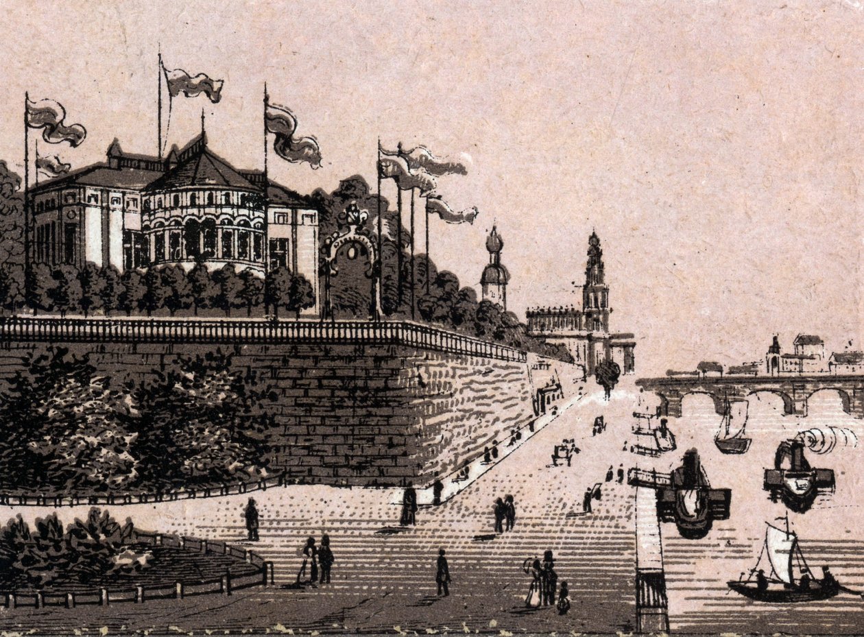 Dresden, Deutschland: Blick auf das Belvedere von Unknown artist
