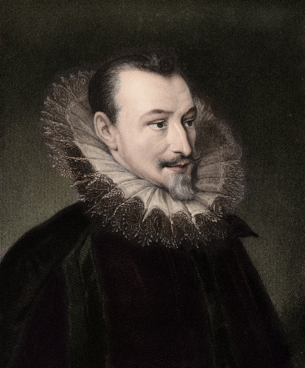 Edmund Spenser c1552/3-1599 - Gravur - 19. Jahrhundert von Unknown artist
