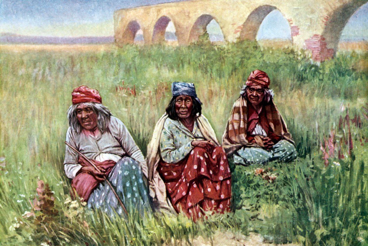 Ältere indianische Frauen, Kalifornien von Unknown artist
