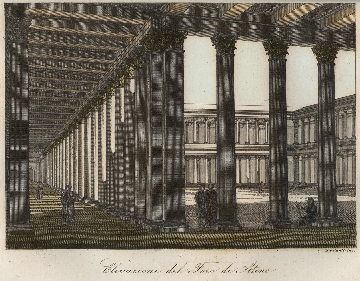 Erhebung des Forums in Athen von Unknown artist