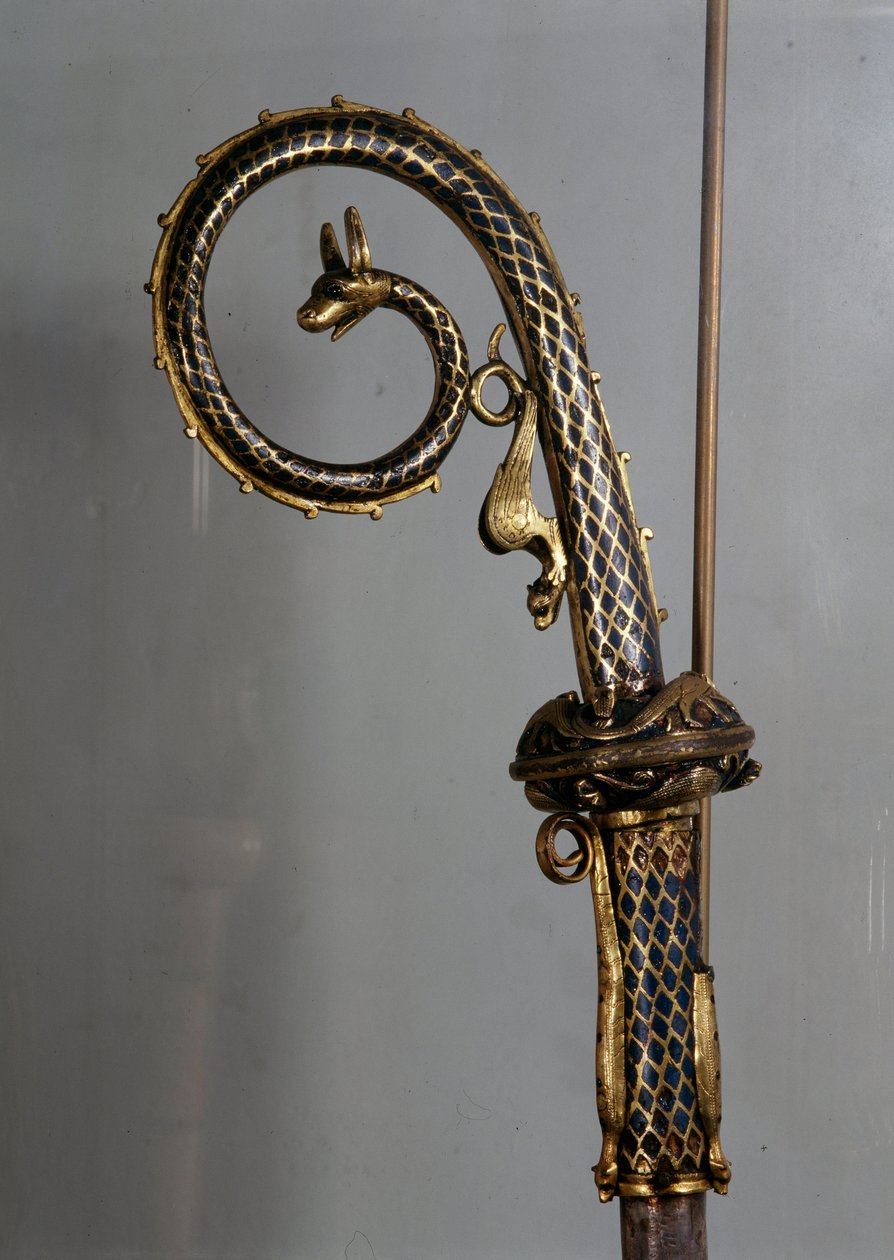 Episkopalstab aus Gold und Emaille (Pastoralstab) (Detail) von Unknown artist