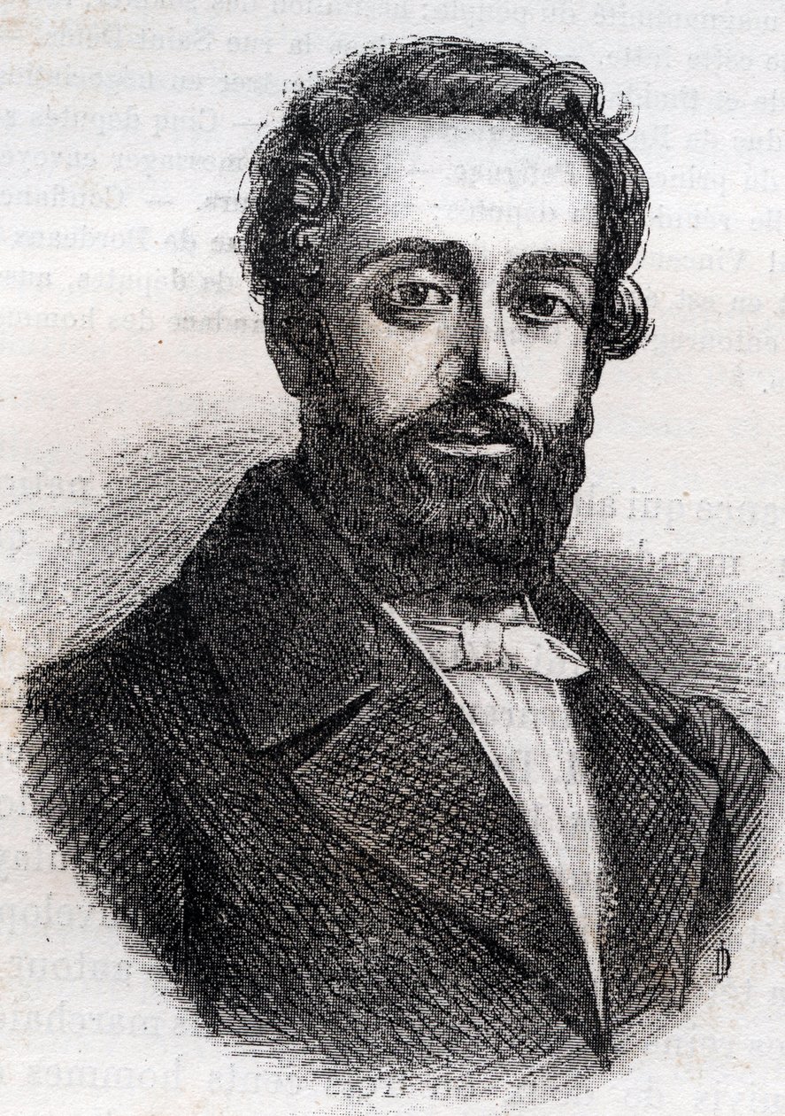 François Rose Joseph Degousée 1795-1862, Militär, Zivilingenieur und republikanischer Politiker - Gravur von 1882 in „Histoire de dix ans: 1830-1840“ von Louis-Blanc (1811-1882) von Unknown artist