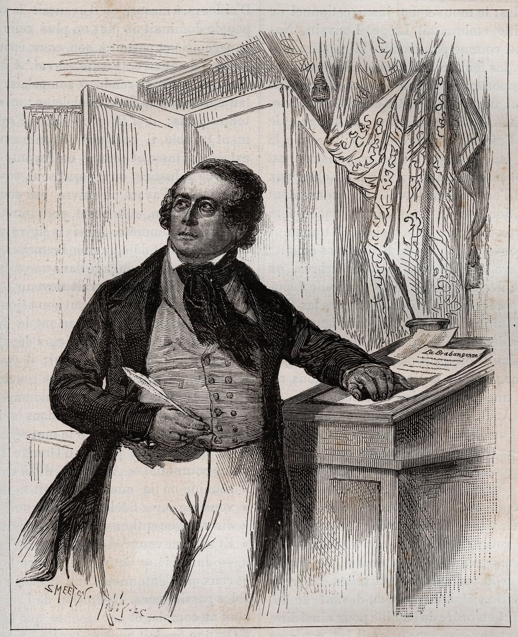 François Van Campenhout (1779-1848), belgischer Opernsänger, Dirigent und Komponist von Unknown artist