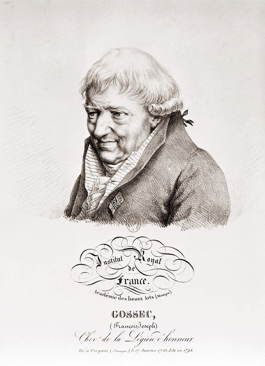 François Joseph Gossec, französischer Komponist (1734-1829) von Unknown artist