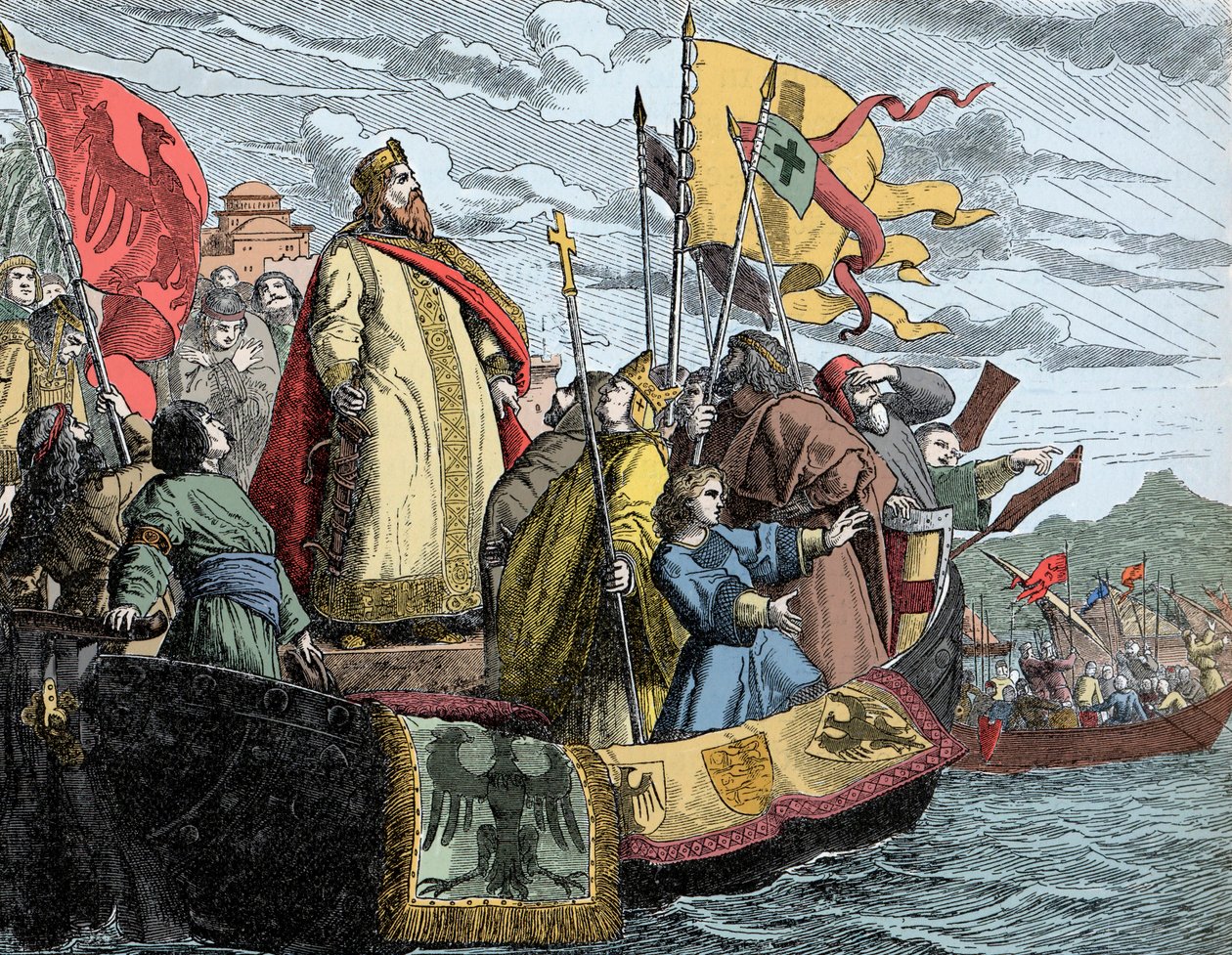 Friedrich Barbarossa überquert nach Kleinasien von Unknown artist