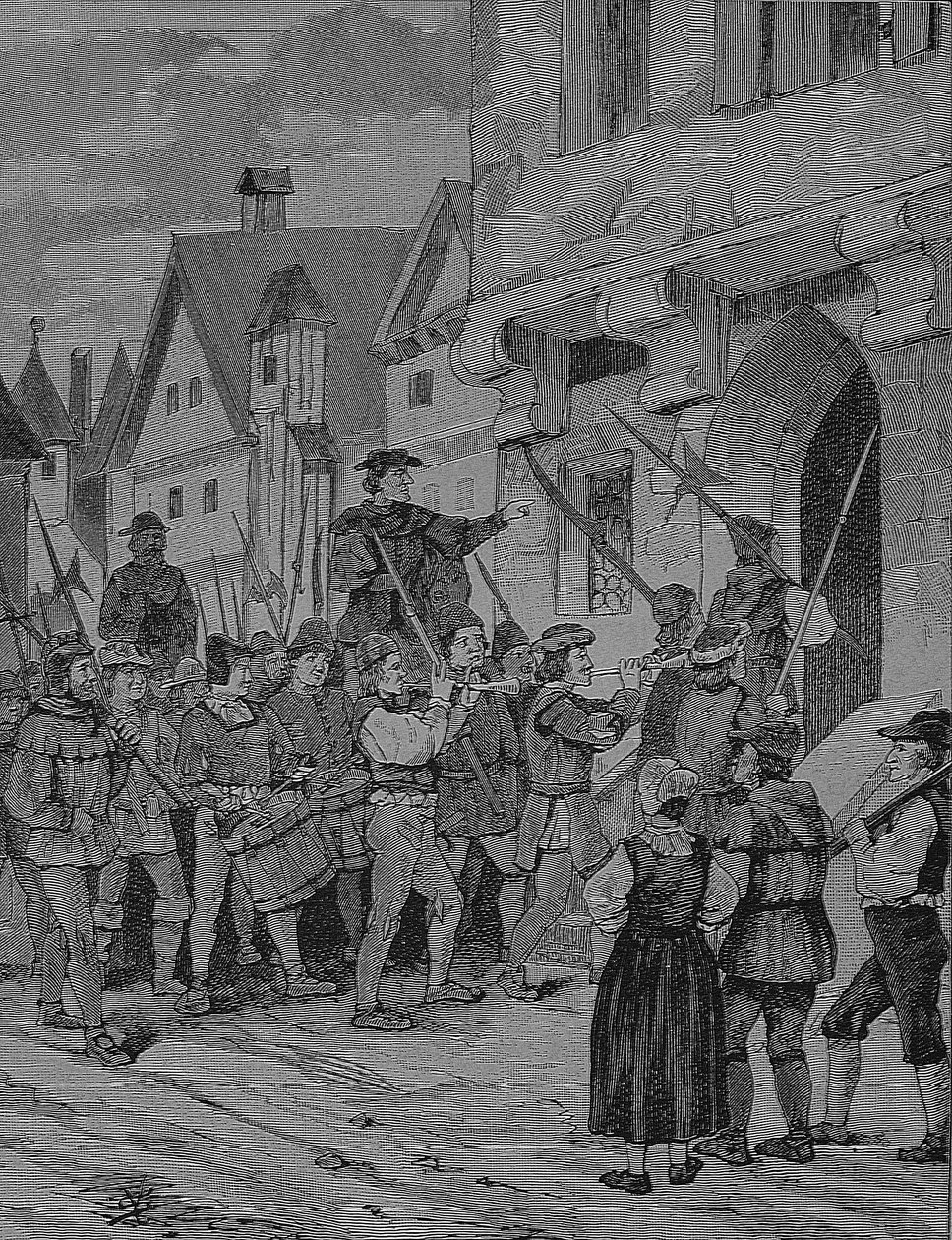 Deutscher Bauernkrieg (1524-1526): Orenbach, Bauern, Rotenburg, Bayern, Deutschland von Unknown artist