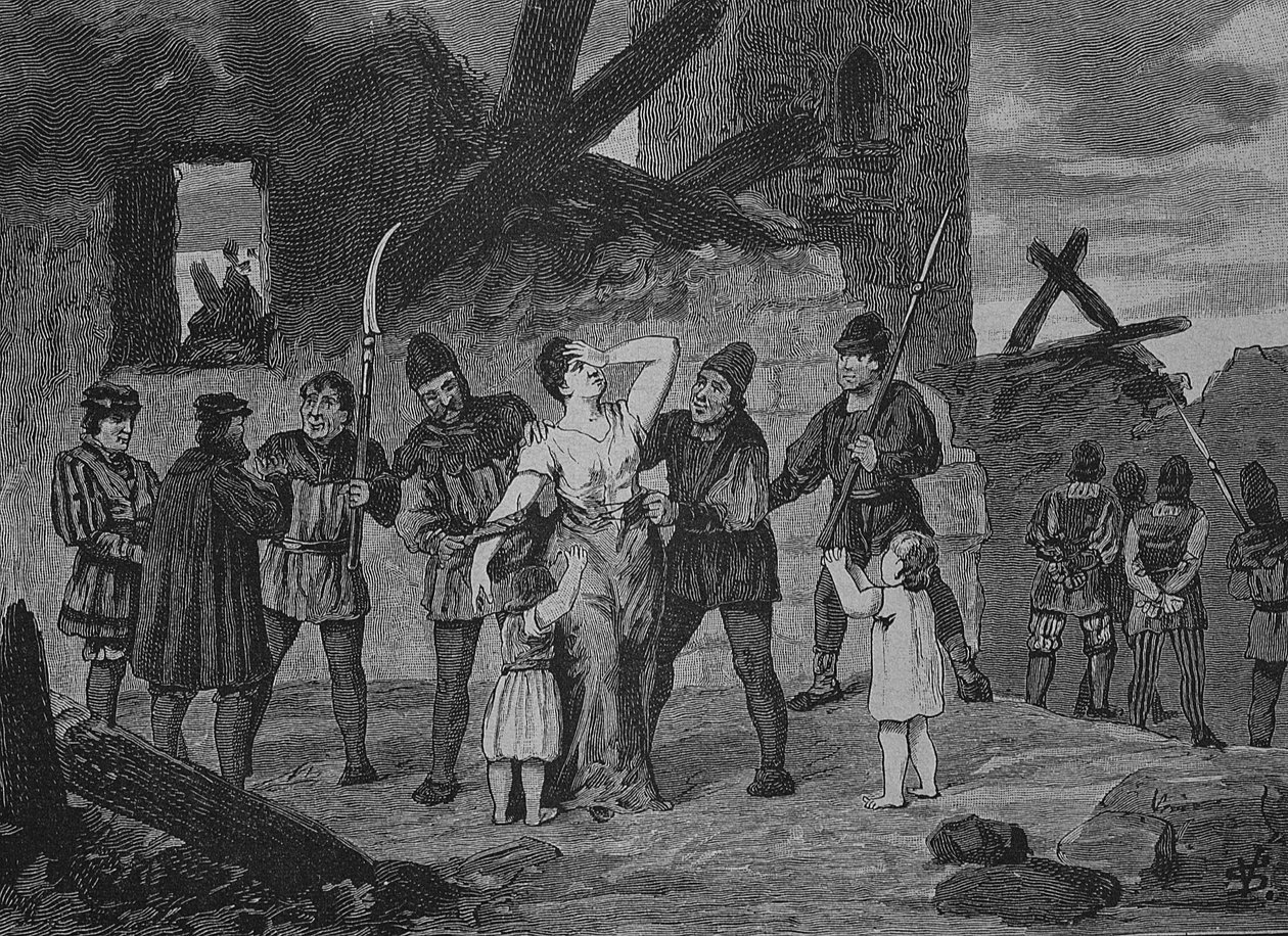 Deutscher Bauernkrieg (1524-1526): Der Rat zu Hall mit seinen Waffen von Unknown artist