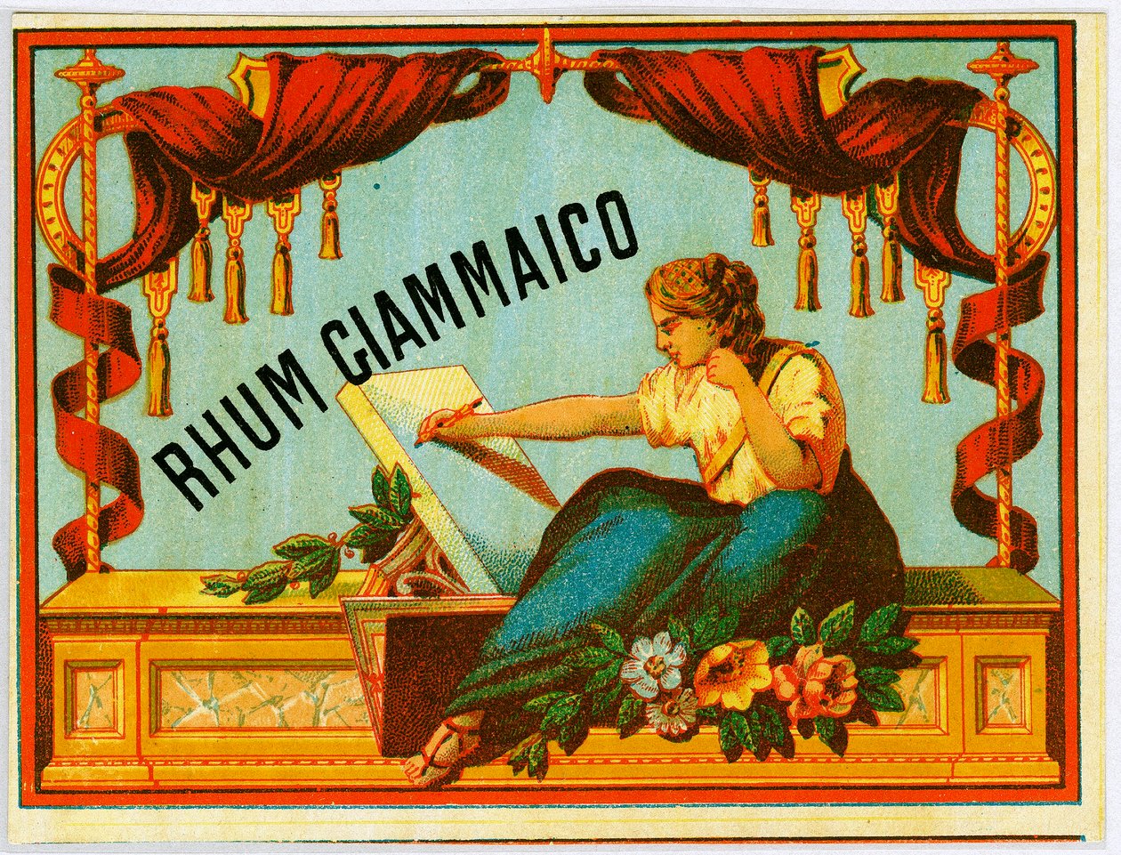 Giammaico Rum Alkoholwerbung (Chromolithografie Ende des 19. Jahrhunderts) von Unknown artist