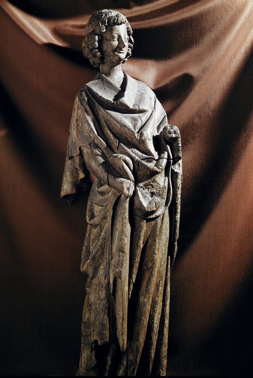 Gotische Kunst: „Engel“ Holzskulptur. 13. Jahrhundert von Unknown artist