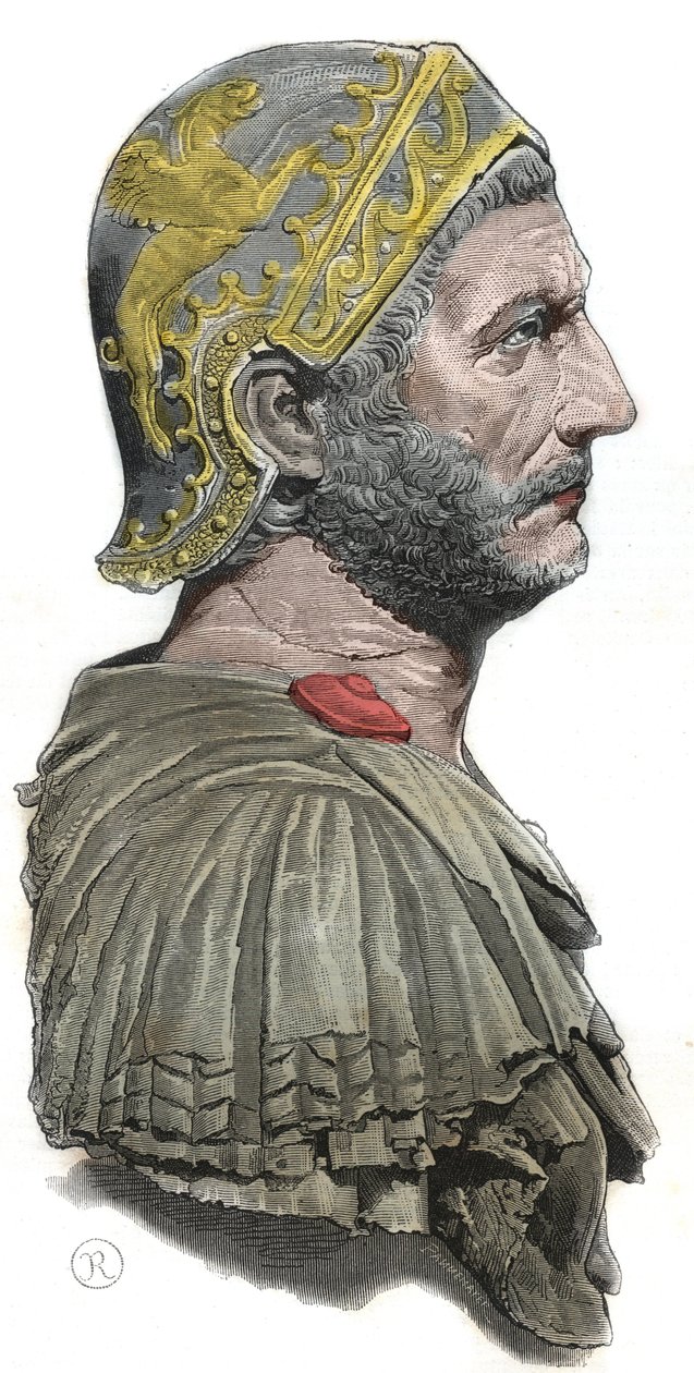 Hannibal - Porträt von Hannibal oder Annibal Barca (ca. 247-183 v. Chr.), karthagischer General und Staatsmann von Unknown artist