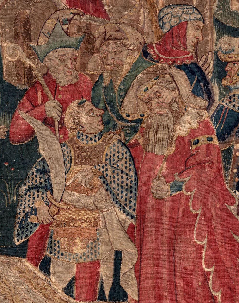 Geschichte von Saint Piat und Saint Eleuthère, Szene 12: Die Auferstehung der Tochter des Tribuns (Detail) von Unknown artist
