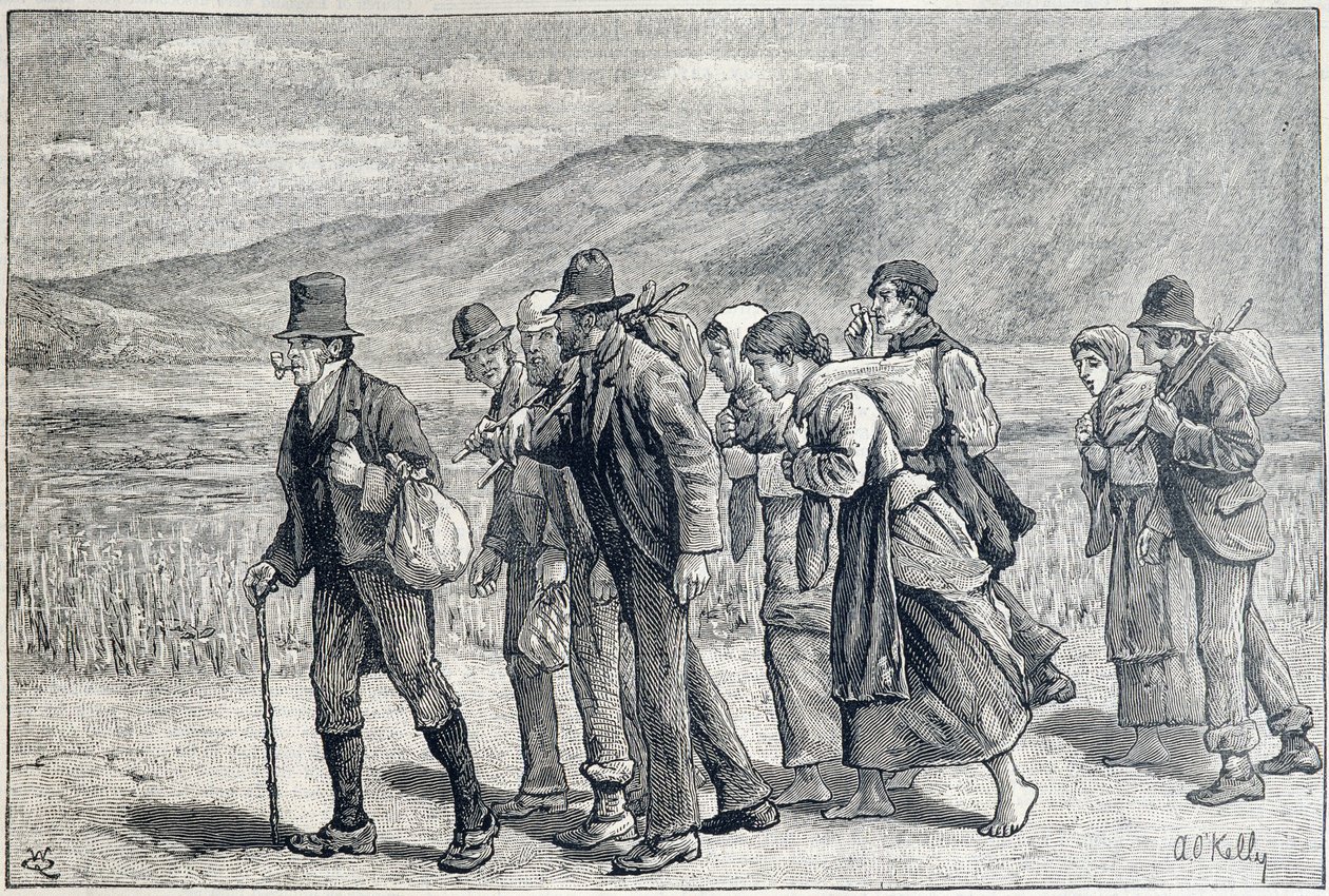 Irland: Saisonarbeiter für die Ernte von Unknown artist