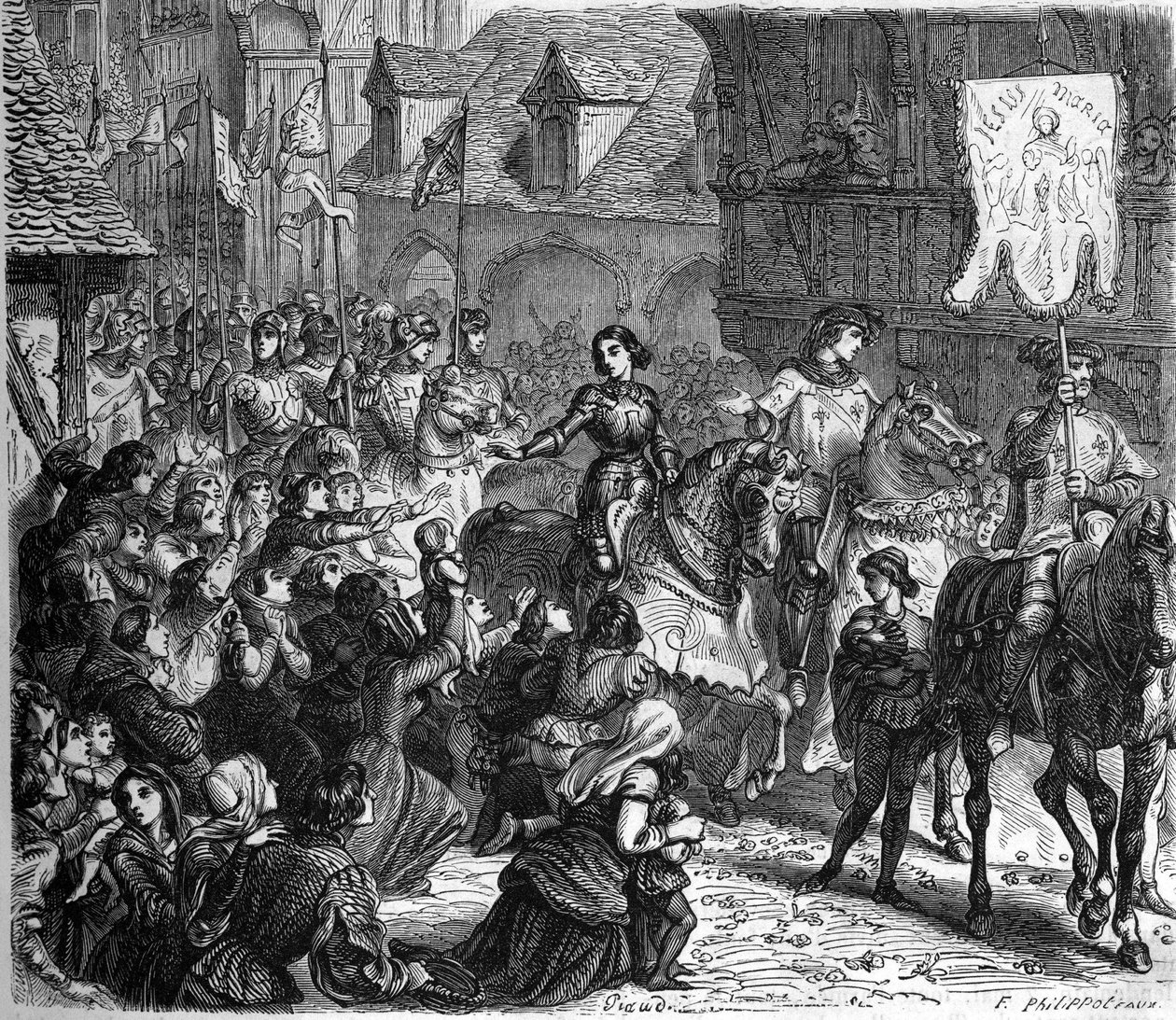 Johanna von Orléans betritt Orléans am 29. April 1429. von Unknown artist