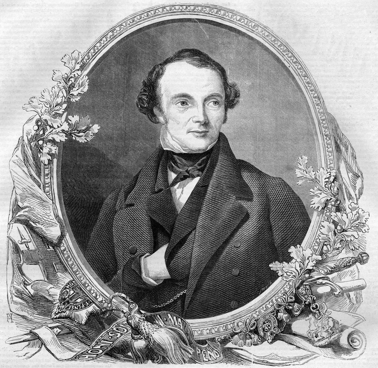 John Russell (1792-1878), britischer Politiker. Gravur von 1860 von Unknown artist