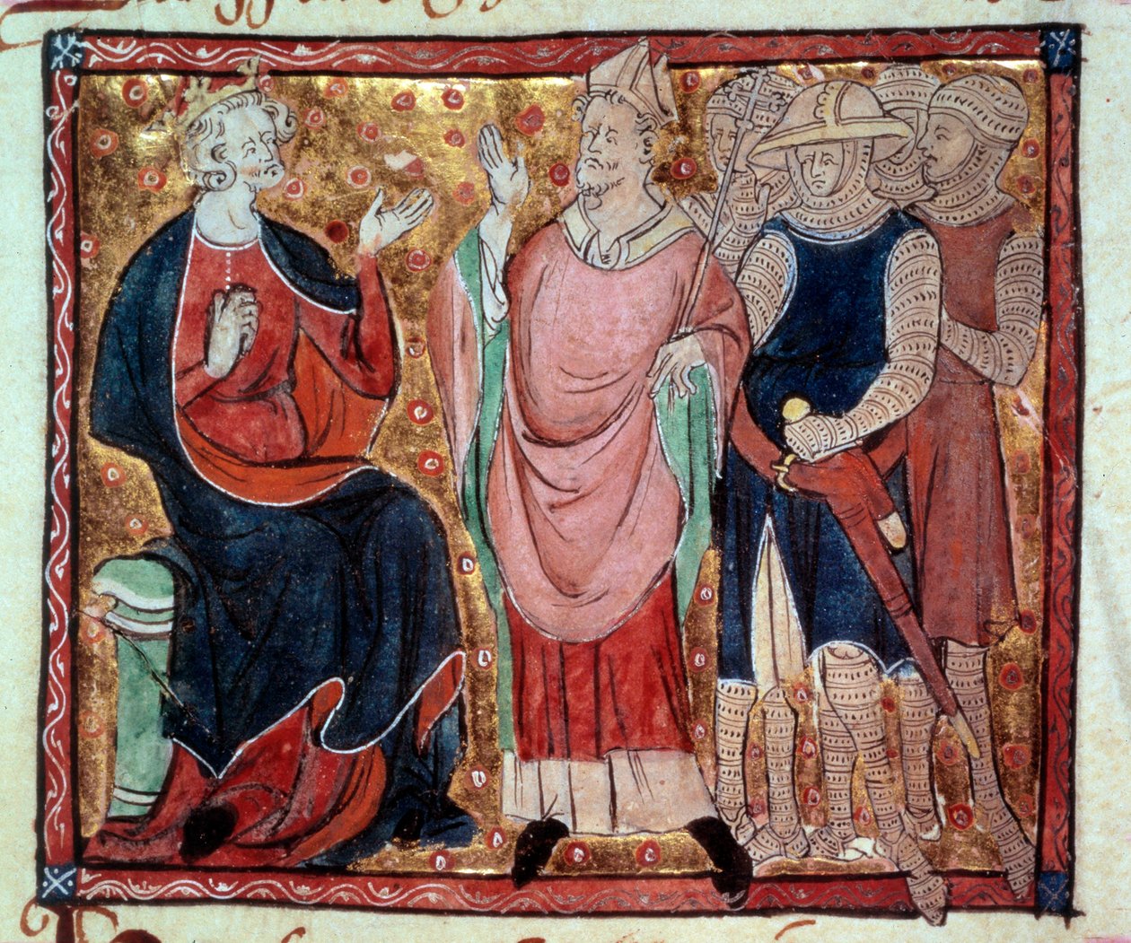 König Heinrich II. von England empfängt einen Bischof und Soldaten von Unknown artist