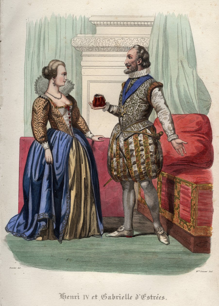 König Heinrich IV. von Frankreich (1553-1610) und seine Geliebte Gabrielle d
