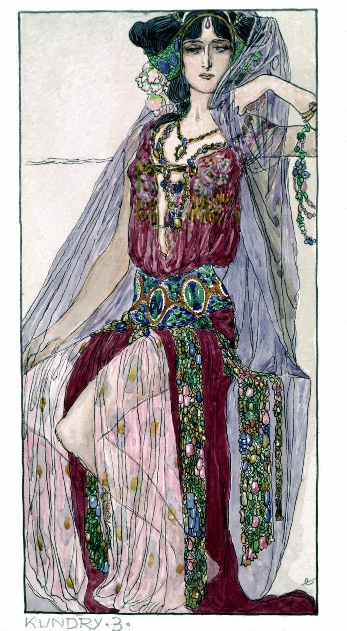 Kundry-Kostüme für Richard Wagners Oper „Parsifal“. Wien von Unknown Artist