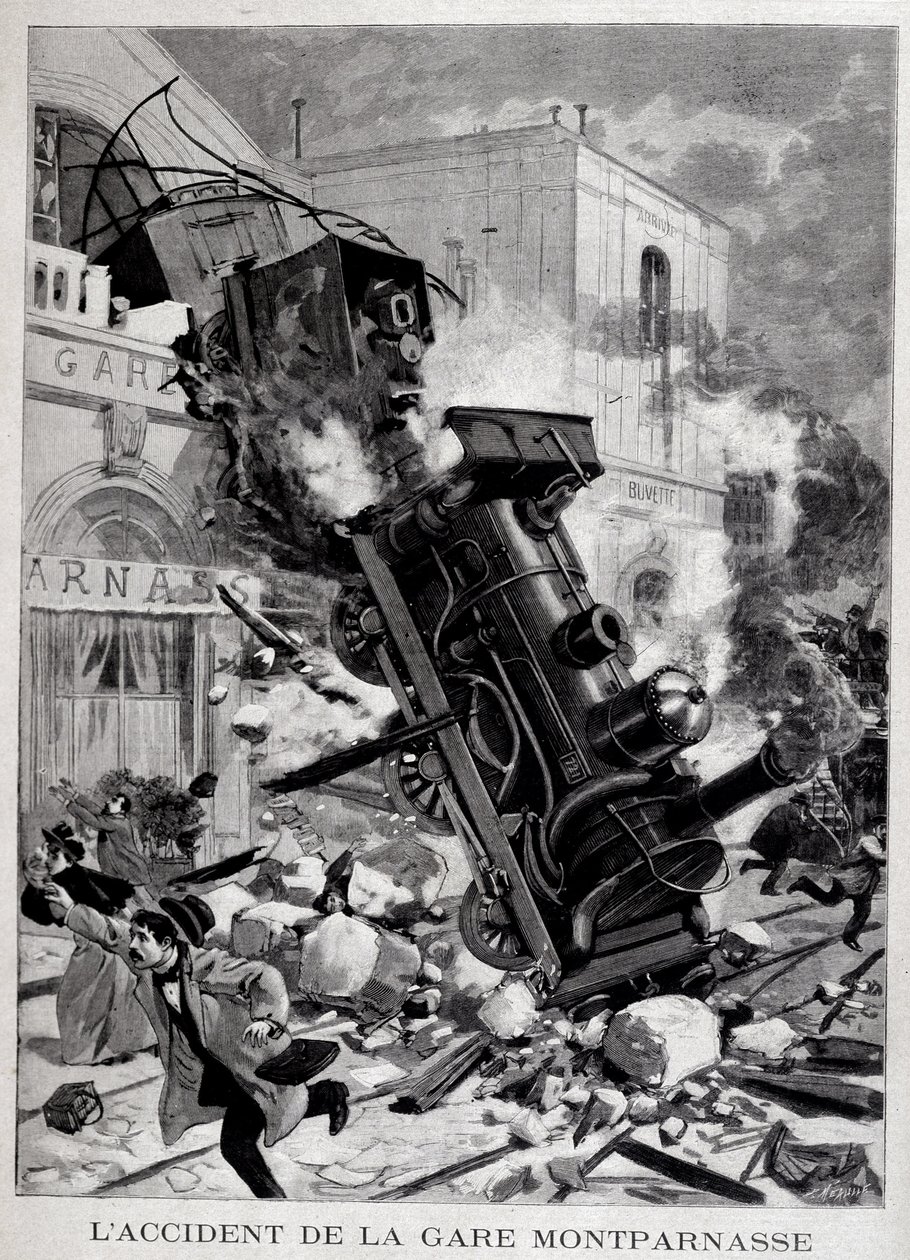 Der Unfall am Gare Montparnasse in Paris - in „Le Petite Journal“ von Unknown artist