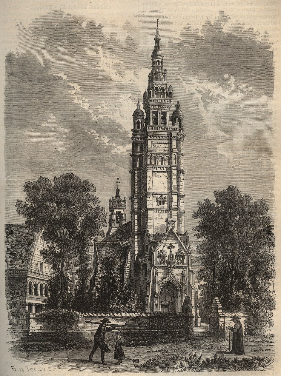 Die gotische Kunst in ihrem Niedergang - Notre-Dame de Roscoff in der Bretagne - Gravur des 19. Jahrhunderts von Unknown artist