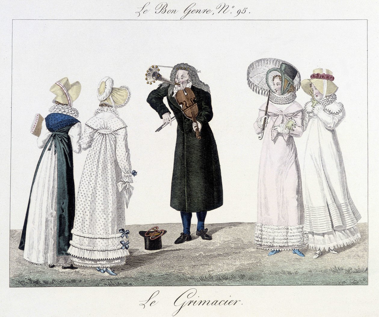 Le grimacier: Straßenmusiker im 18. Jahrhundert - in "Le bon genre", Nr. 95 von Unknown artist