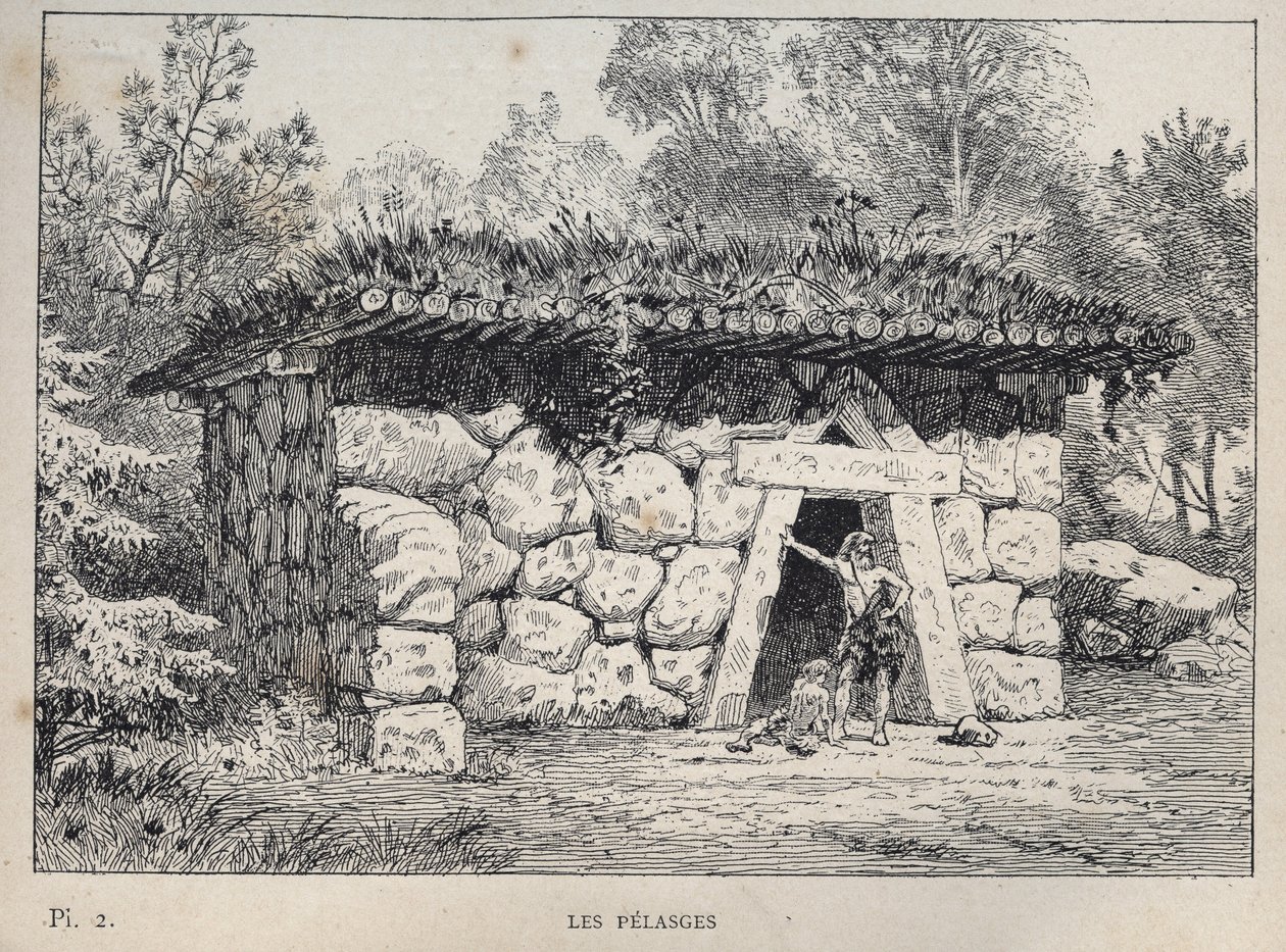Die Pelasger - Gravur von 1889 in „Histoire de l