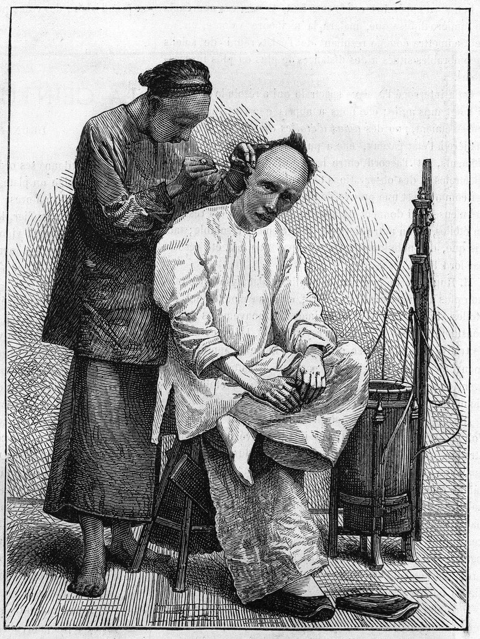 Leben in China im 19. Jahrhundert: Der reisende Barbier von Unknown artist