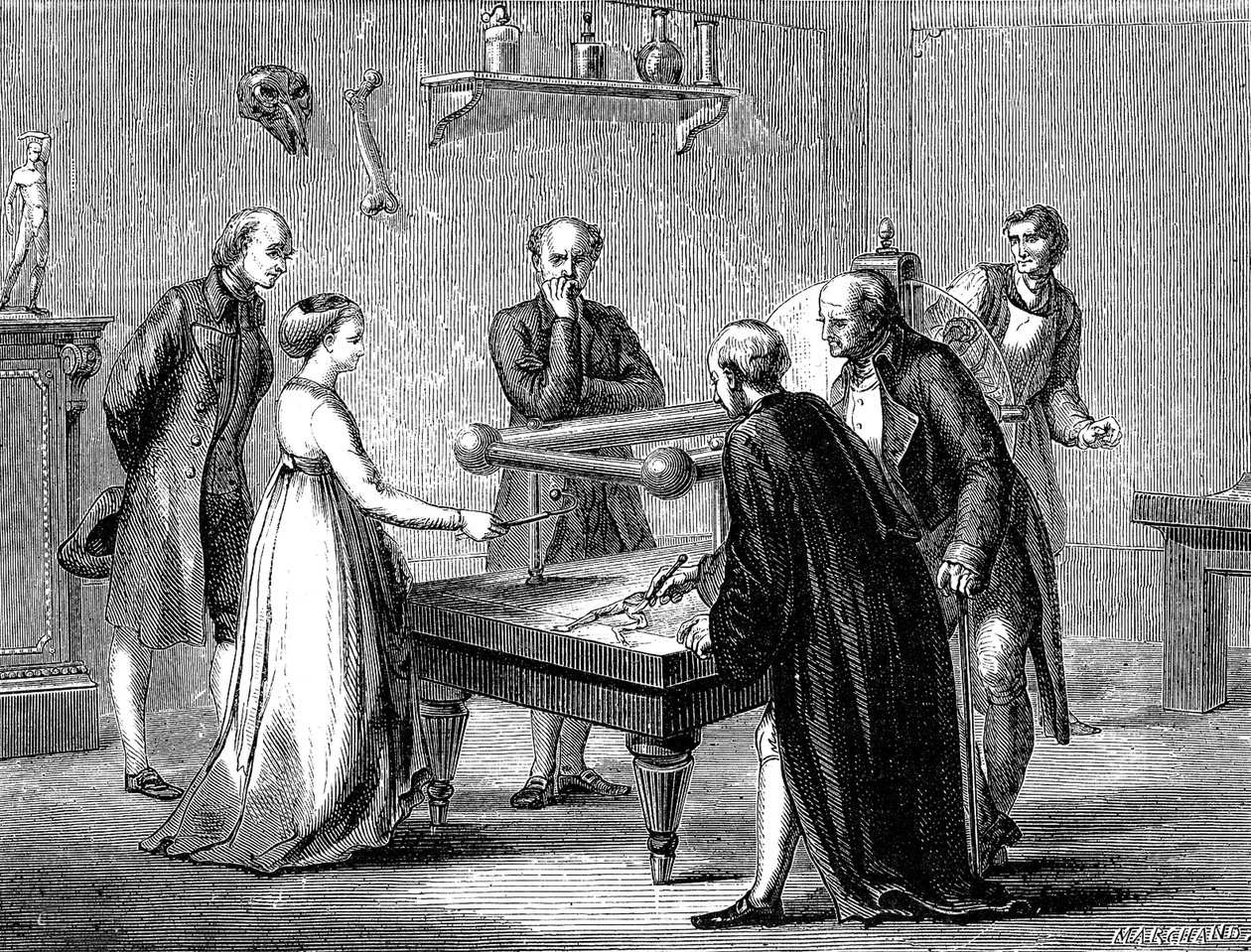 Luigi Galvani entdeckte 1780 die Reizbarkeit des Froschmuskels durch Elektrizität von Unknown artist