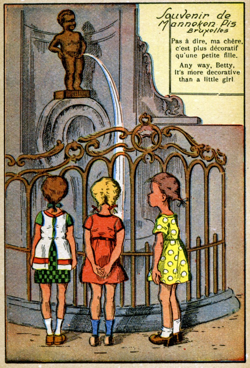 Manneken Pis in Brüssel, ca. 1950 von Unknown Artist